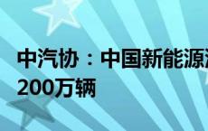 中汽协：中国新能源汽车2024年销量有望达1200万辆