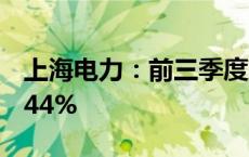 上海电力：前三季度净利润预增53.30%-82.44%