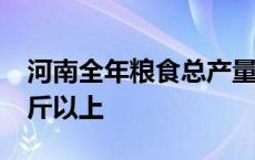 河南全年粮食总产量有望继续稳定在1300亿斤以上