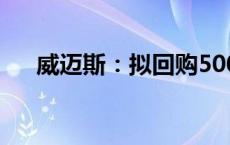 威迈斯：拟回购5000万元至1亿元股份