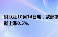 财联社10月14日电，欧洲斯托克600指数升至盘中高点，最新上涨0.5%。