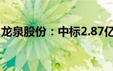 龙泉股份：中标2.87亿元地下水补给工程项目