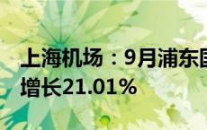 上海机场：9月浦东国际机场旅客吞吐量同比增长21.01%