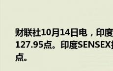 财联社10月14日电，印度NIFTY指数收盘涨0.66%，报25,127.95点。印度SENSEX指数收盘涨0.73%，报81,973.05点。