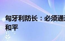 匈牙利防长：必须通过外交途径在乌克兰实现和平