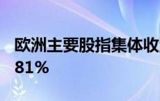 欧洲主要股指集体收涨 德国DAX30指数涨0.81%