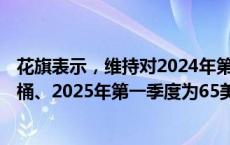 花旗表示，维持对2024年第四季度布伦特原油价格74美元/桶、2025年第一季度为65美元/桶的基线预测。