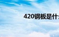 420钢板是什么材质 420钢 