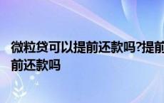 微粒贷可以提前还款吗?提前还款有什么坏处? 微粒贷可以提前还款吗 