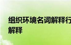 组织环境名词解释行政组织学 组织环境名词解释 