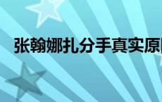 张翰娜扎分手真实原因421 张翰娜扎分手 