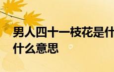 男人四十一枝花是什么花 男人四十一枝花是什么意思 