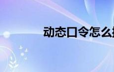 动态口令怎么操作 动态口令 