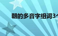 朝的多音字组词3个 朝的多音字组词 