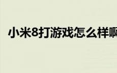 小米8打游戏怎么样啊 小米8打游戏怎么样 