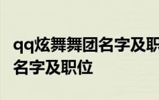 qq炫舞舞团名字及职位名称大全 qq炫舞舞团名字及职位 