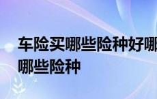 车险买哪些险种好哪些最值得买 车险一般买哪些险种 