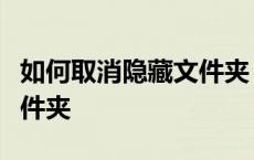 如何取消隐藏文件夹？轻松展现隐藏文件与文件夹