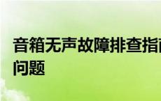 音箱无声故障排查指南：解决音箱没有声音的问题