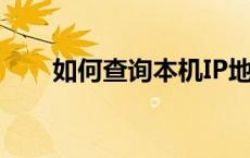 如何查询本机IP地址？详细步骤教程