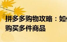 拼多多购物攻略：如何轻松加入购物车并一起购买多件商品