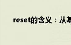 reset的含义：从基本定义到应用场景