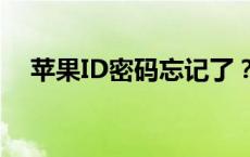 苹果ID密码忘记了？这里教你如何应对！