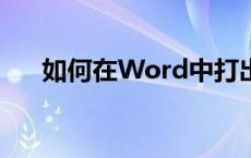 如何在Word中打出不变的目录点符号