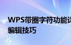 WPS带圈字符功能详解：关键词锁定与文本编辑技巧