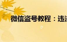 微信盗号教程：违法行为的警示与防范