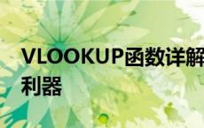 VLOOKUP函数详解：Excel中的查找与匹配利器