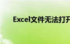 Excel文件无法打开？修复方法大解析