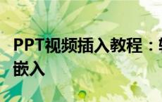 PPT视频插入教程：轻松实现幻灯片中的视频嵌入